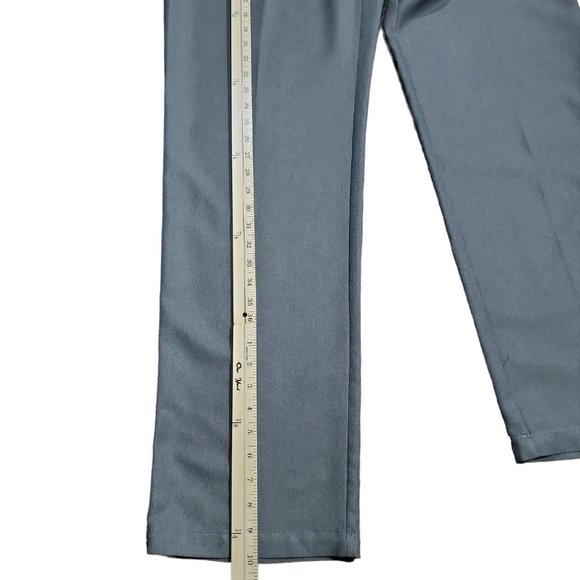 Haggar Mens Cool 18 Classic Fit FLat Front Pants Stria Hidden Sz 36x34 - Picture 8 of 8